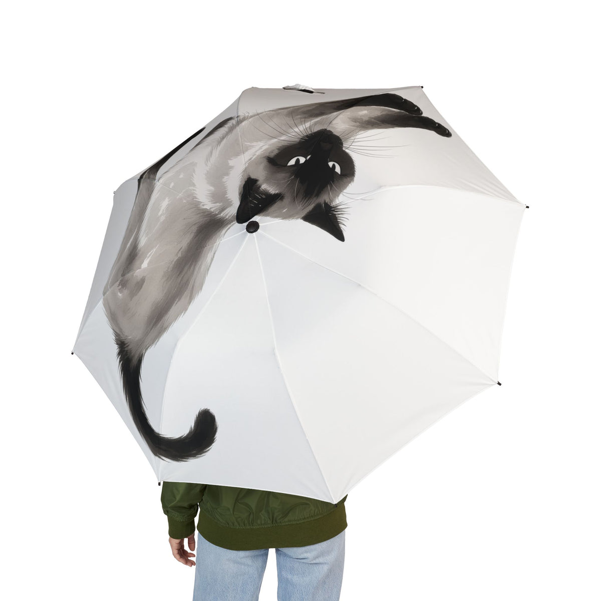 Foldable Umbrella with a Scarlight X Siamese cat design