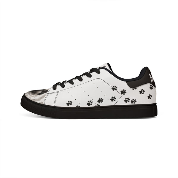 Siamese Cat & Paw Print Low-Top Sneakers