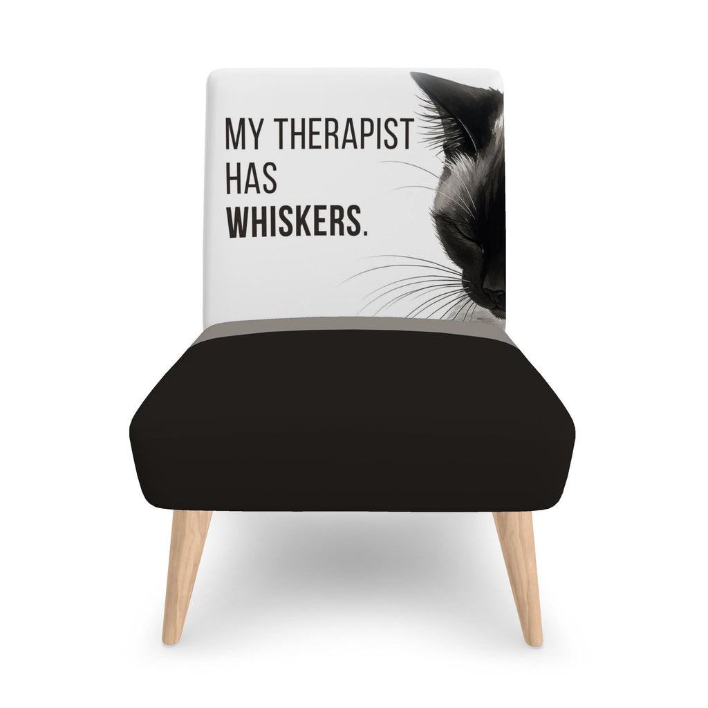 My Therapist Has Whiskers Siamese cat occasional chair, front view