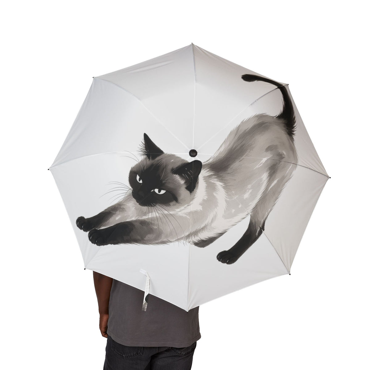 Foldable Umbrella with a Scarlight X Siamese cat design