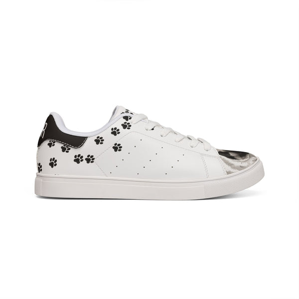 Siamese Cat & Paw Print Low-Top Sneakers