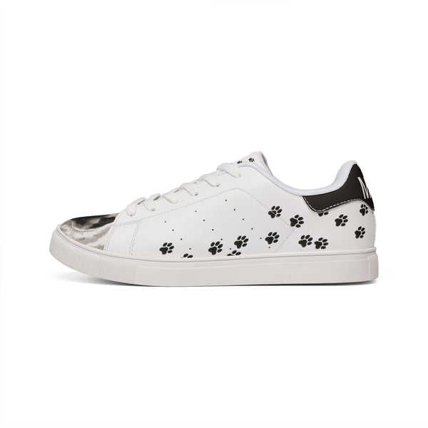 Siamese Cat & Paw Print Low-Top Sneakers