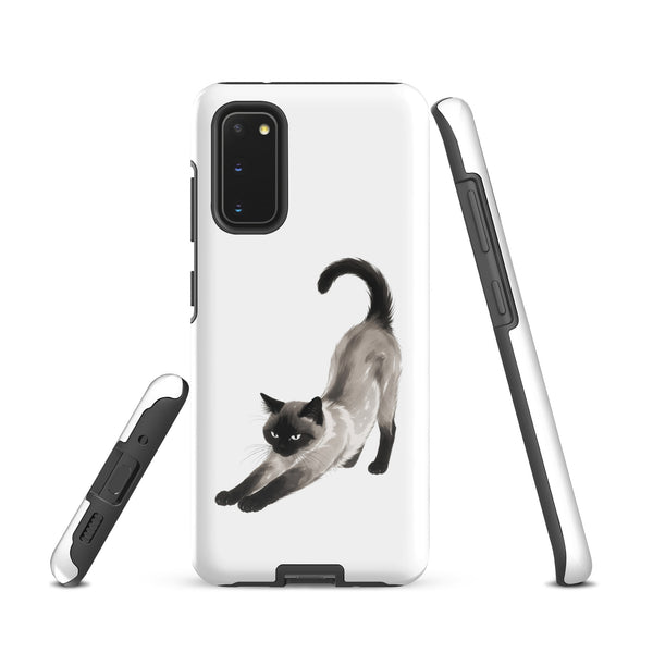 Stretching Siamese Cat Tough Phone Case for Samsung