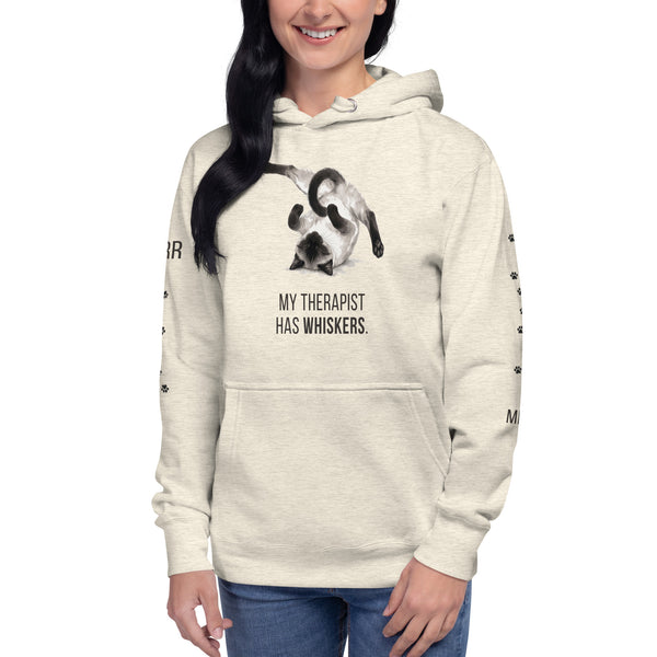 My Therapist Has Whiskers Siamese Cat Hoodie