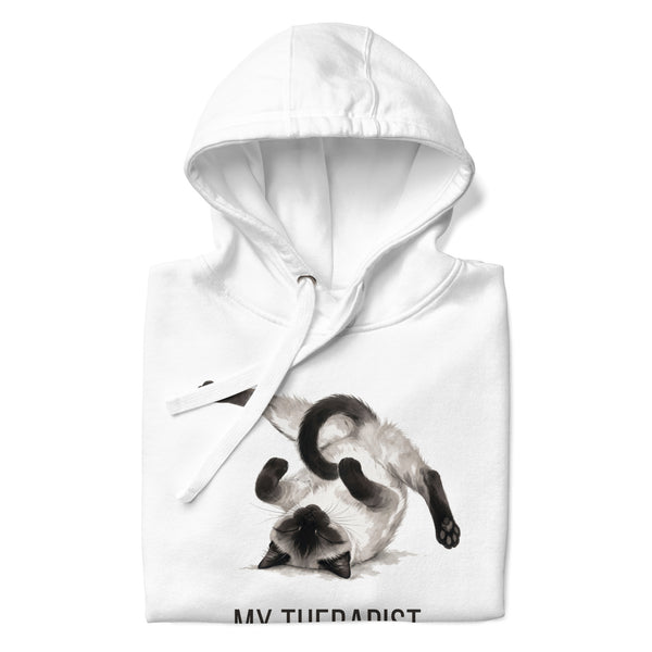 My Therapist Has Whiskers Siamese Cat Hoodie